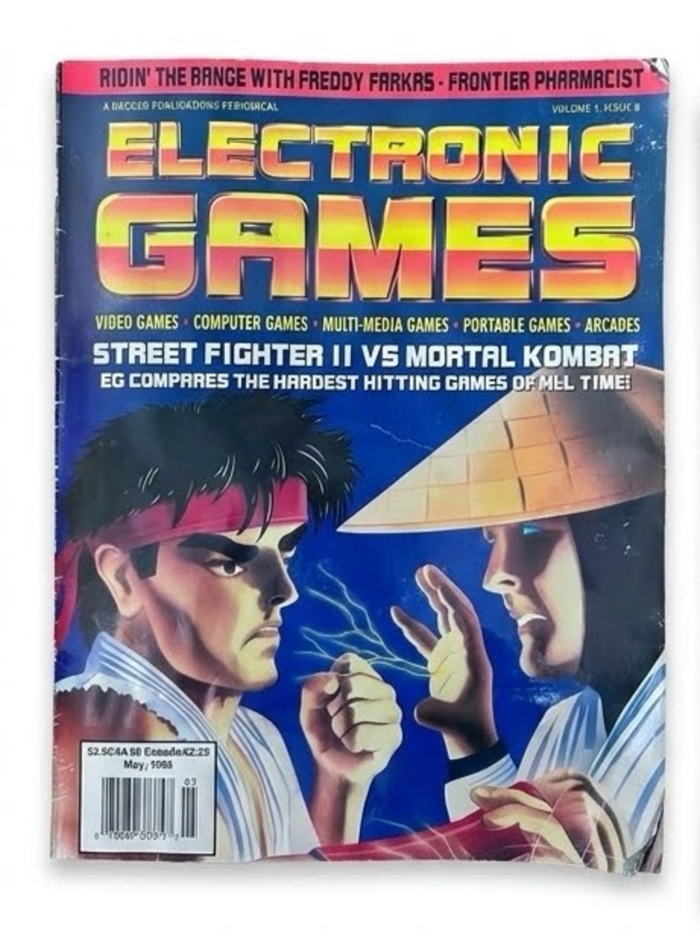 Vintage 1993 Electronic Games Magazine SF2 vs MK